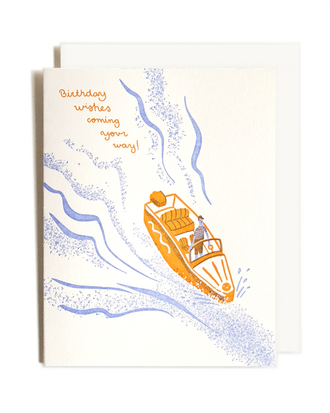 Birthday Boat | Summer | Letterpress Card