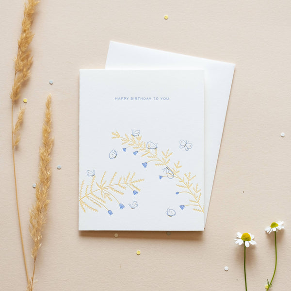 Birthday Butterflies | Letterpress Card
