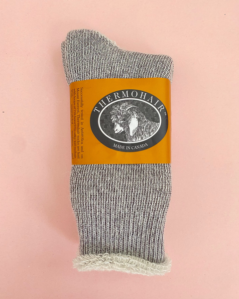 Thermohair Sock, Ladies and Men's- Grey