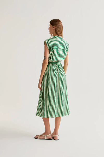 Striped Green Dress