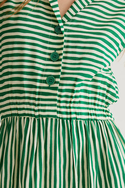 Striped Green Dress
