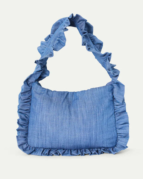Chambray Ruffle Purse