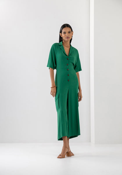 Midi Tie Back Jumper- Verde