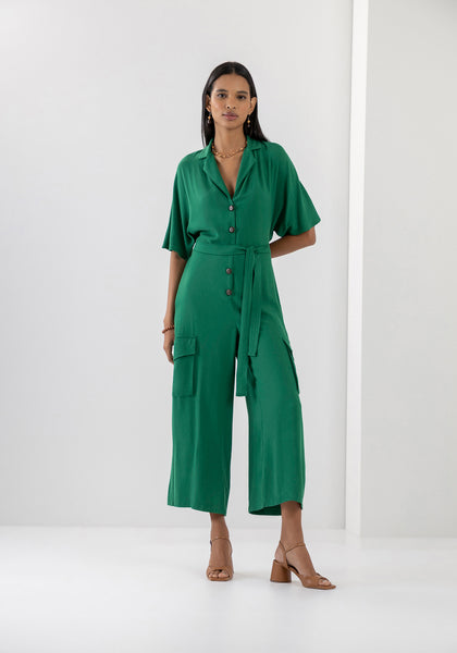 Midi Tie Back Jumper- Verde