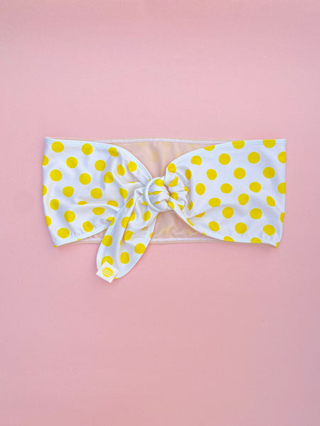 Tie Bandeau- Yellow Polka Dot & Yellow