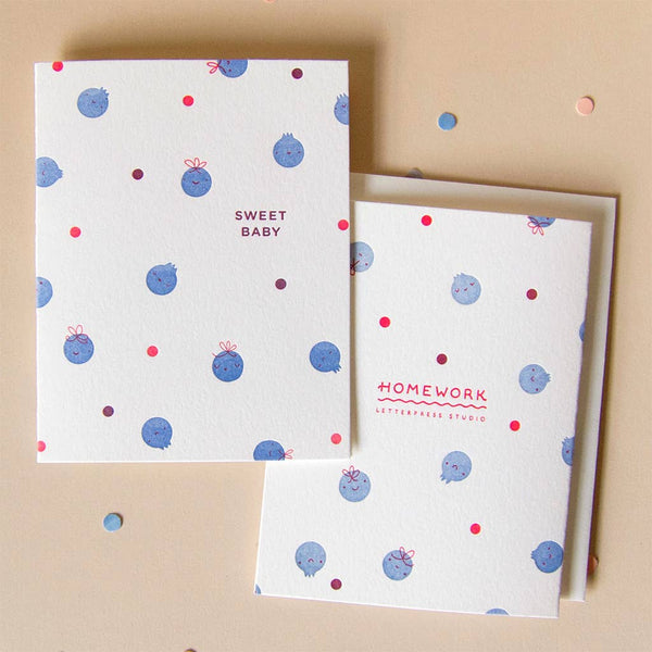 Blueberry babies | Sweet | Letterpress Card
