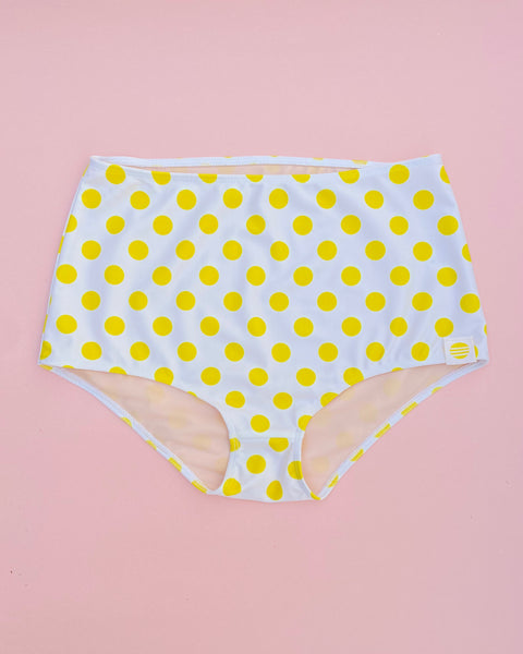 High Bottoms- Yellow Polka Dot
