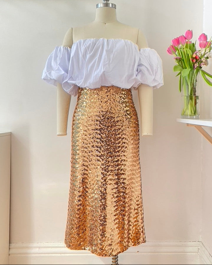 Sequin Skirt- Golden Hour