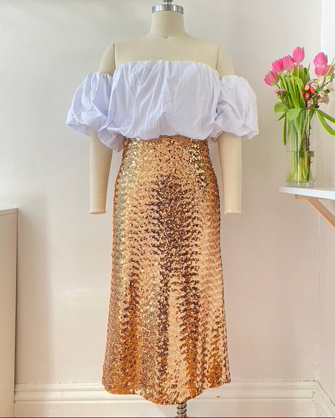 Sequin Skirt- Golden Hour