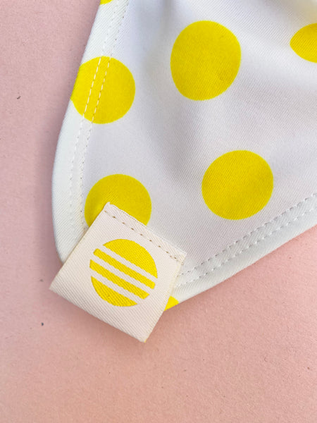 Tie Bandeau- Yellow Polka Dot & Yellow
