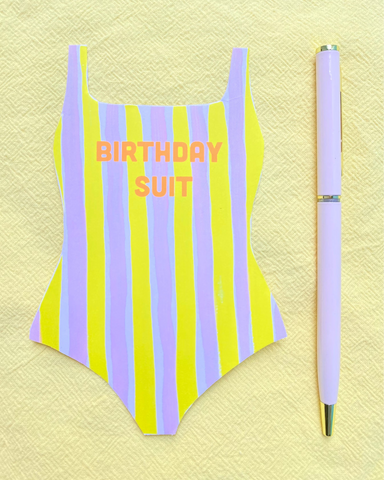Greeting Card- Birthday Suit