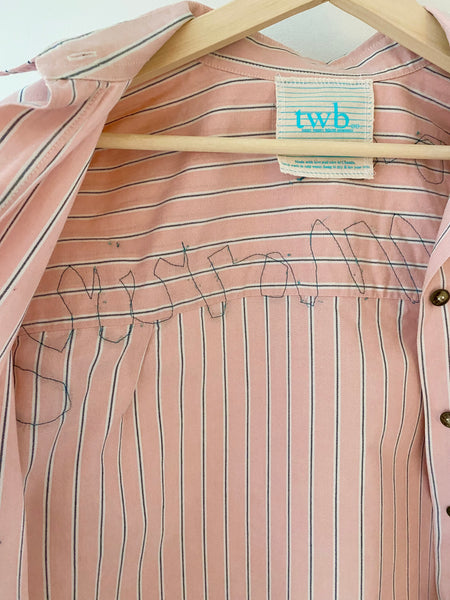 Good Morning Sleep Shirt- Pink Stripe