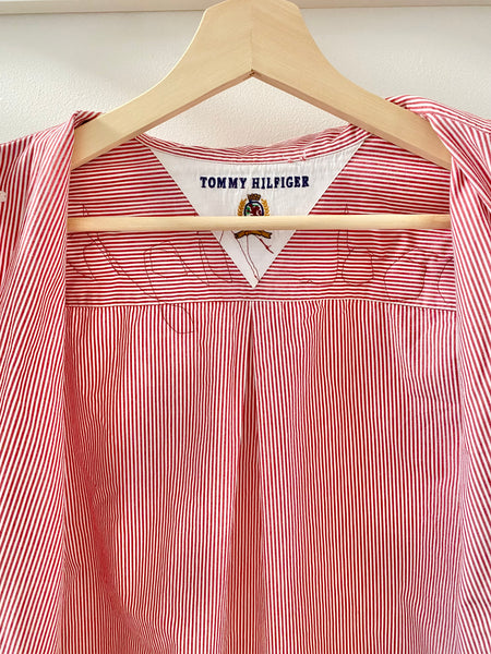 Good Night Sleep Shirt- Red Stripe