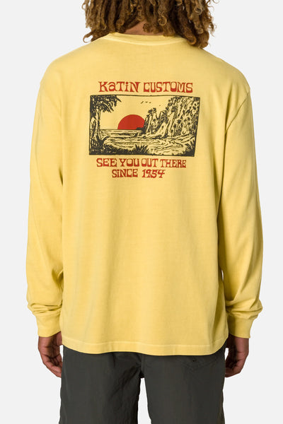 Cove Box Fit LS Tee- Yellow