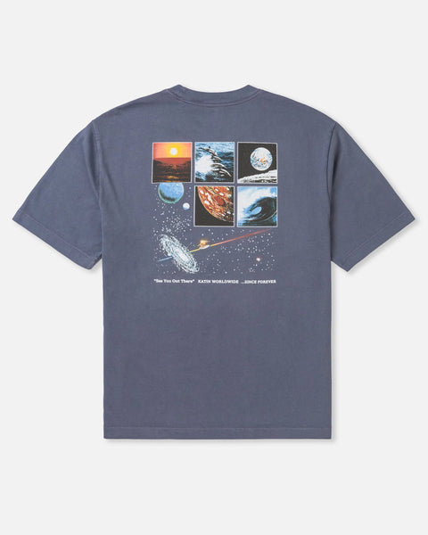 Geographic Box Fit Tee- Blue