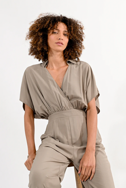 Jumpsuit with Crossed Back Straps