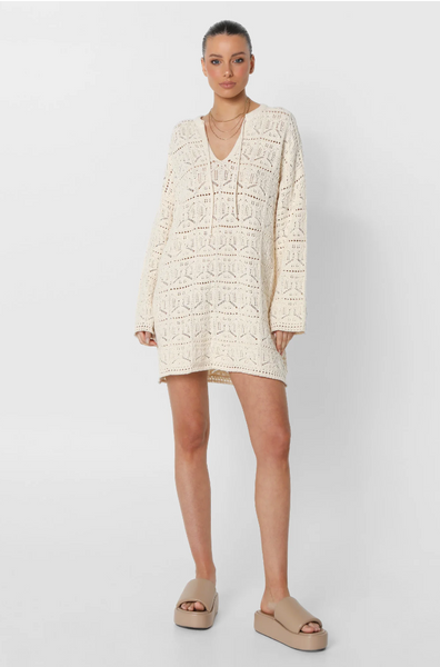 Asha Long Sleeve Dress- Cream