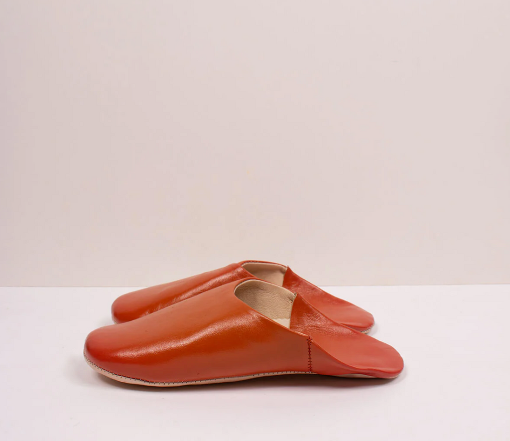 Leather Babouche Slipper Burnt Orange Teeny Weeny Bikini co