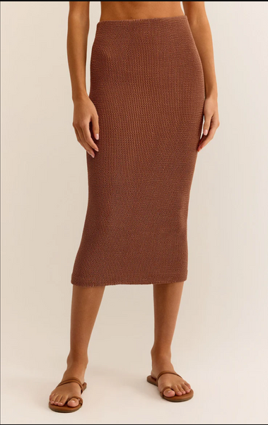 Aveen Midi Skirt- Bronzer