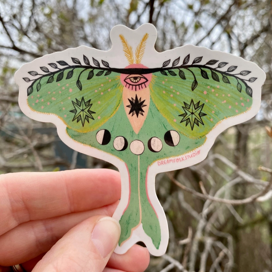 Luna Moth Sticker