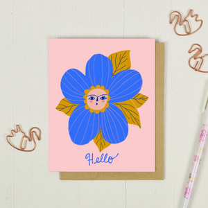 Greeting Card- Hello Flower
