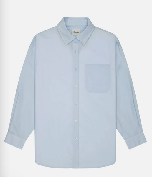 Poplin Oversized Shirt- Light Blue