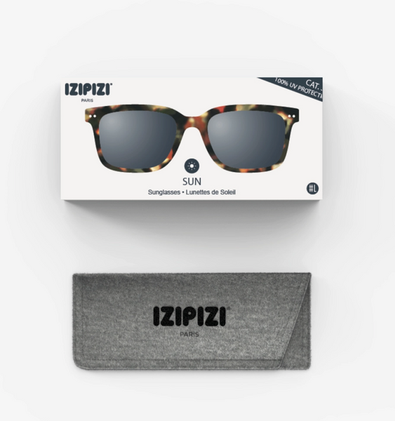 Sunnies- Izipizi # L, Tortoise with green lenses