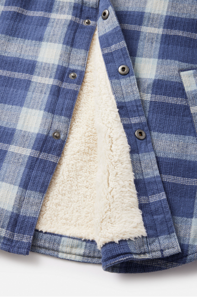 Harold Plaid Jacket- Washed Blue