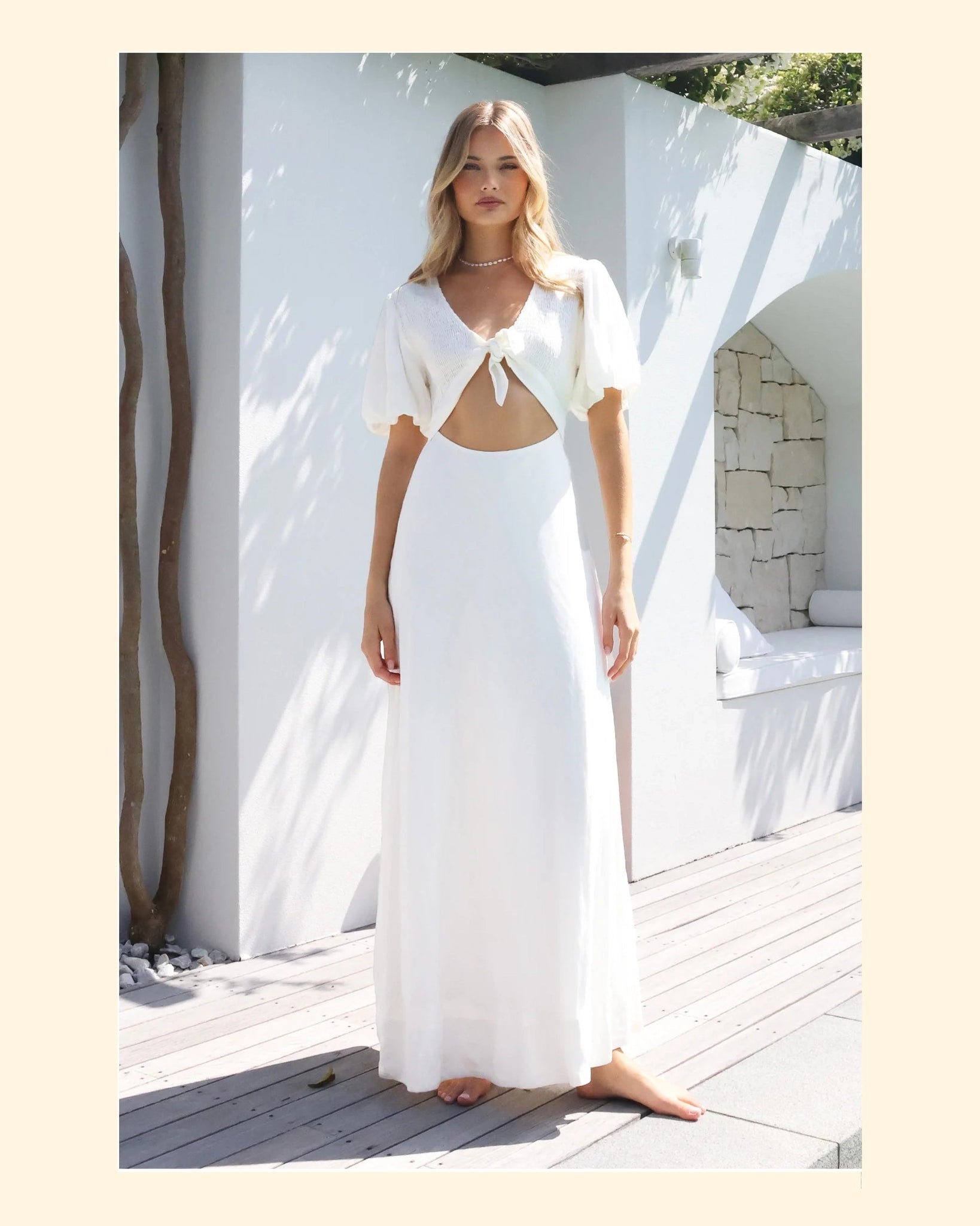 Tia Maxi Dress- White