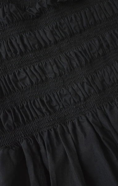 Cornelia Poplin Midi Dress- Black