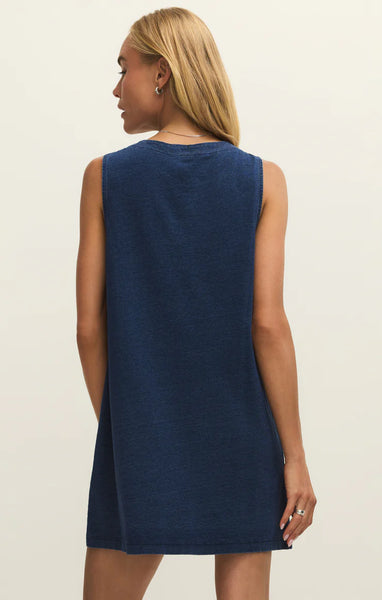 Solace Denim Mini Dress- Indigo