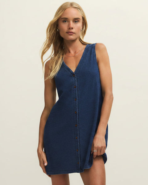 Solace Denim Mini Dress- Indigo
