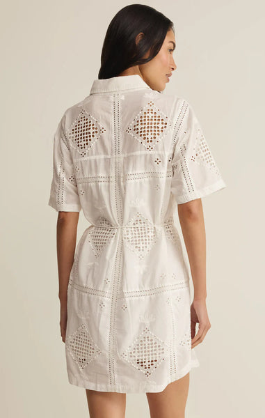Annabelle Eyelet Dress- Cream