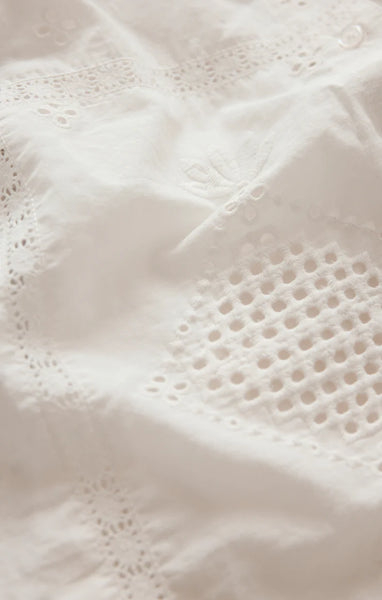 Annabelle Eyelet Dress- Cream