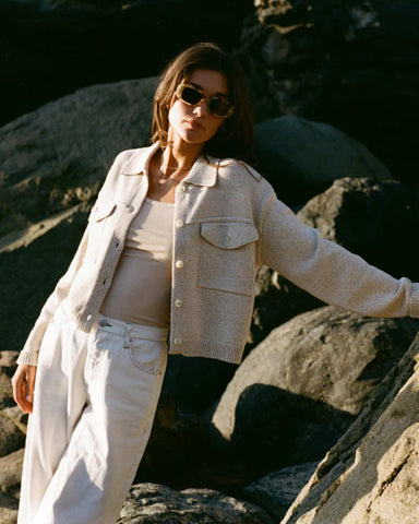Cielo Knit Jacket- Parchment