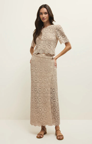 Raquel Lace Skirt- Natural