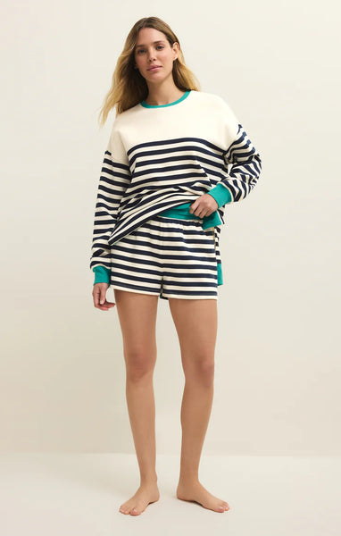 Low Key Stripe Short- Eclipse