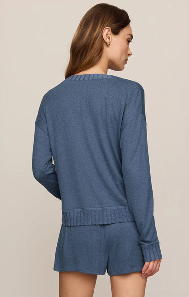 Courtney LS Top- True Navy