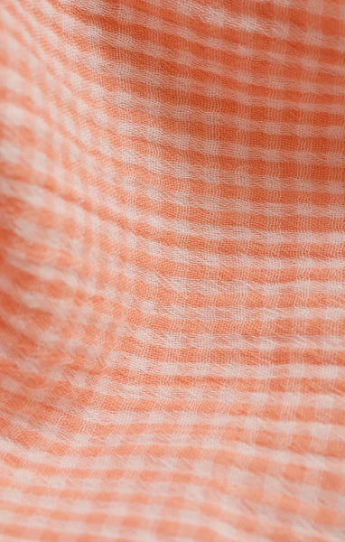 Classic Gingham Short- Cantaloupe