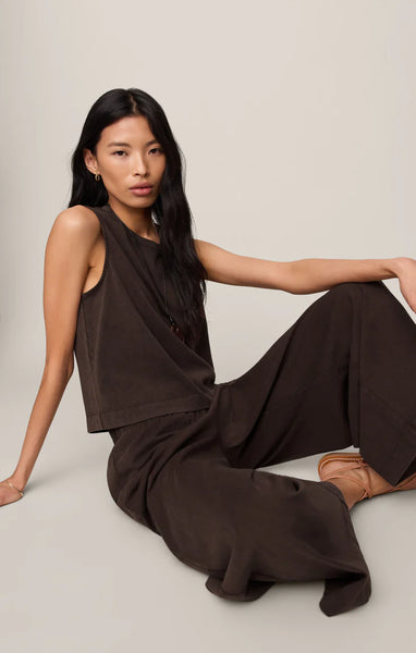 Scout Jersey Cropped Flare- Dark Choc