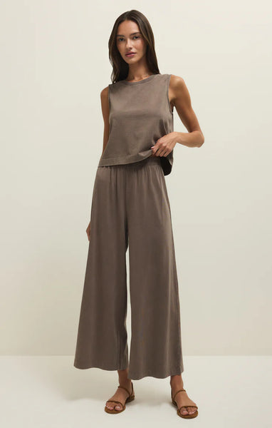 Scout Jersey Crop Flare Pant- Taupe