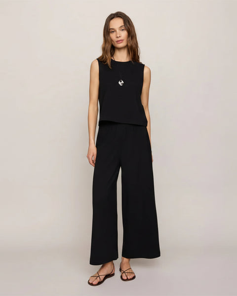 Scout Jersey Crop Flare Pant- True Black