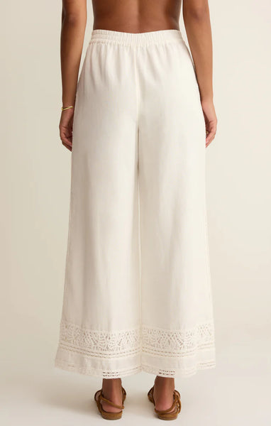Scout Embroidered Pant- White
