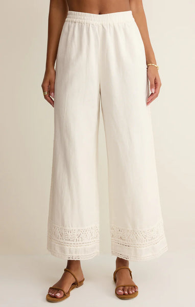 Scout Embroidered Pant- White