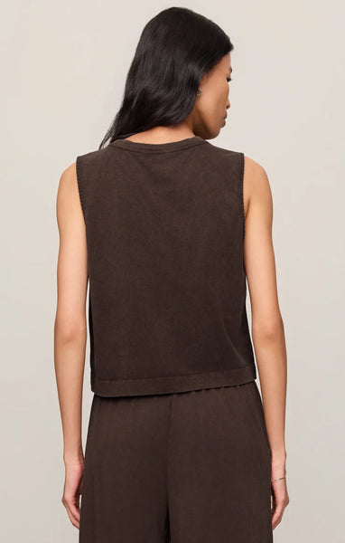 Sloan Crew Top- Dark Choc