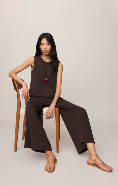 Sloan Crew Top- Dark Choc