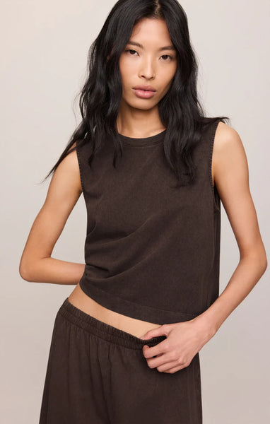 Sloan Crew Top- Dark Choc