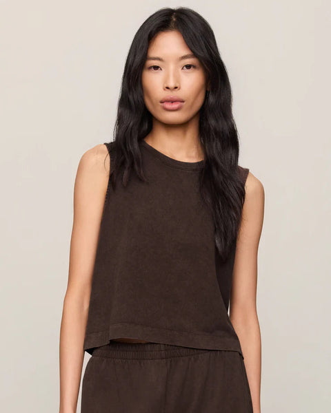 Sloan Crew Top- Dark Choc