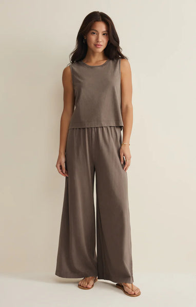 Sloane Jersey Muscle Tank- Taupe