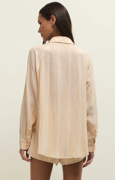 The Perfect Linen Top- Custard